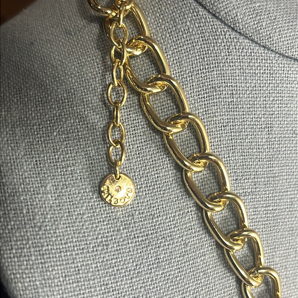 Talbots Floral Beaded Cluster Necklace in Creamy White and Gold - Picture 4 of 9
